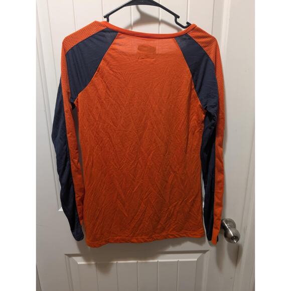 Chicago Bears NFL Team Apparel Long Sleeve Shirt Blue Orange Women's Size S New! - Picture 5 of 8